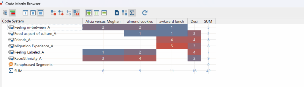 Braun and Clarke Thematic Analysis Step 4: Review Potential Themes Using MAXQDA Code Relation Browser