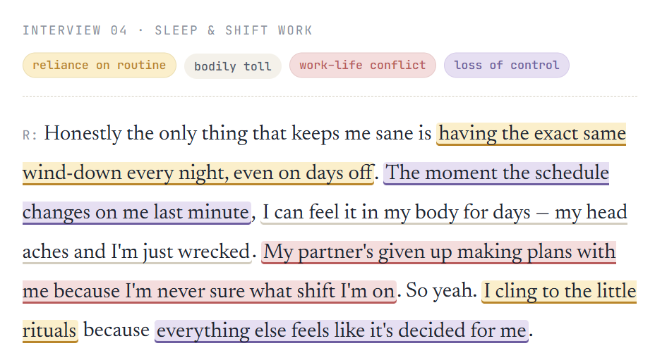 Worked Example of Coding a Qualitative Interview, Line by Line using NVivo or MAXQDA